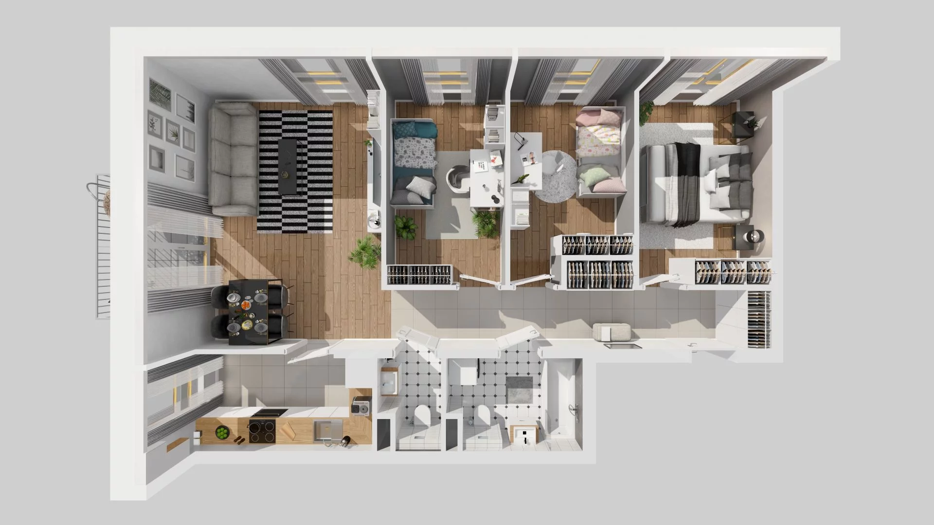 4 pokoje, mieszkanie 76,14 m², piętro 3, oferta nr A/87, Osiedle Zielna 4, Wrocław, Psie Pole-Zawidawie, Psie Pole, ul. Zielna / Bylinowa