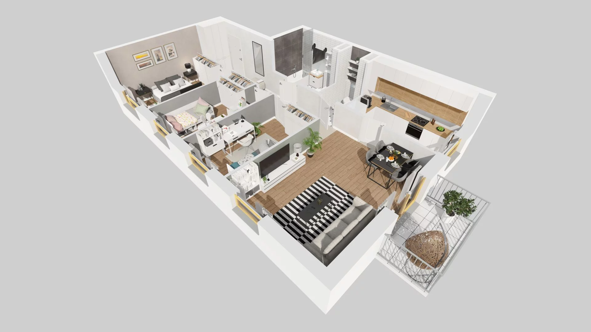 4 pokoje, mieszkanie 76,14 m², piętro 3, oferta nr A/87, Osiedle Zielna 4, Wrocław, Psie Pole-Zawidawie, Psie Pole, ul. Zielna / Bylinowa