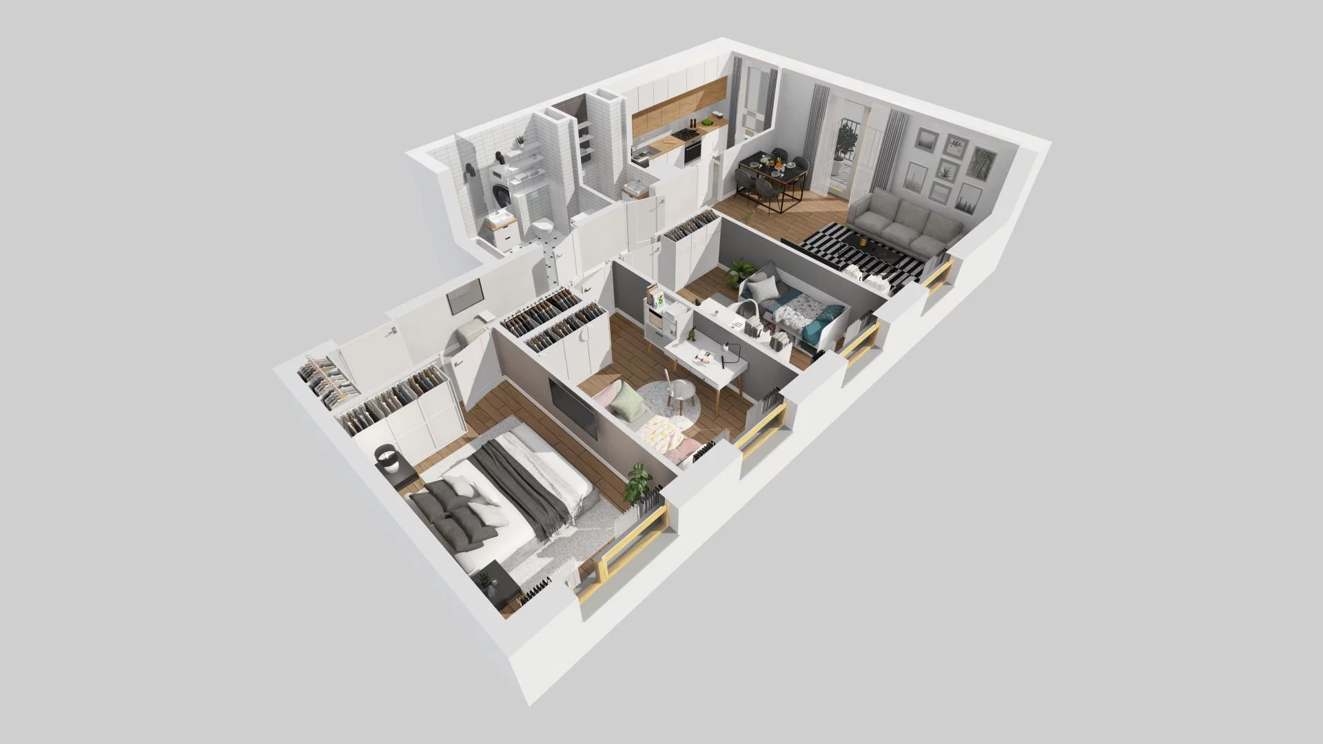 4 pokoje, mieszkanie 76,14 m², piętro 3, oferta nr A/87, Osiedle Zielna 4, Wrocław, Psie Pole-Zawidawie, Psie Pole, ul. Zielna / Bylinowa