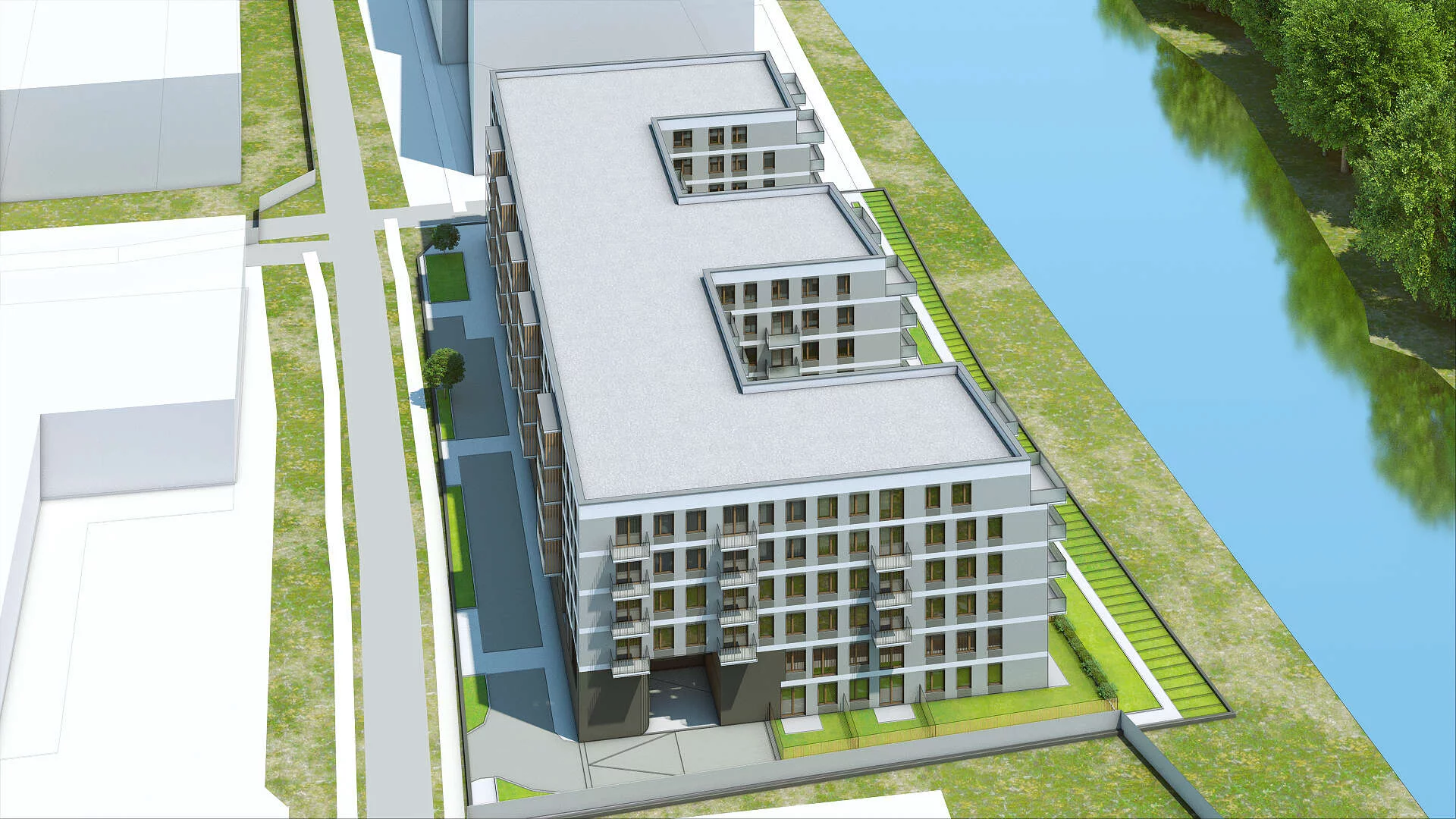 Wirtualna makieta 3D apartamentu 42.65 m², A/43