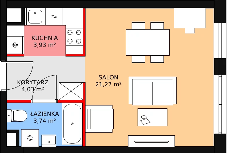 Apartament 32,97 m², parter, oferta nr A/26, Apartamenty Nad Rzeką, Wrocław, Stare Miasto, ul. Michalczyka 3