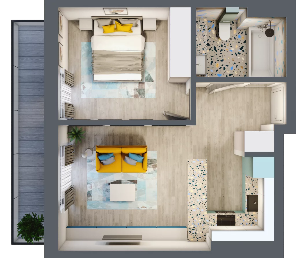 2 pokoje, mieszkanie 42,03 m², piętro 2, oferta nr G5B.17, Geometryczna 5B, Warszawa, Białołęka, Grodzisk, ul. Geometryczna 5B