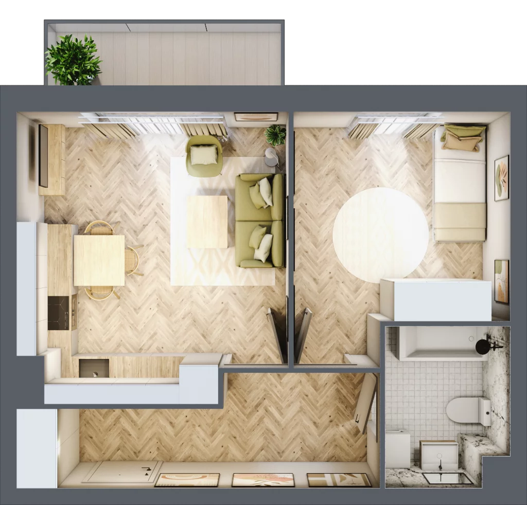 2 pokoje, mieszkanie 42,72 m², piętro 3, oferta nr R7.20, SIEDLCE, Rytla, Siedlce, ul. Aleksandra Rytla