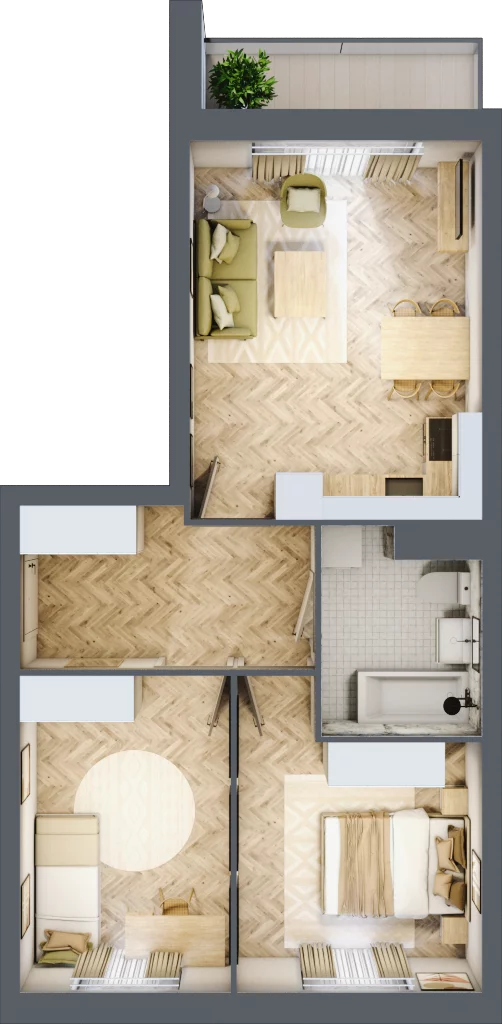 3 pokoje, mieszkanie 52,39 m², piętro 2, oferta nr R7.18, SIEDLCE, Rytla, Siedlce, ul. Aleksandra Rytla