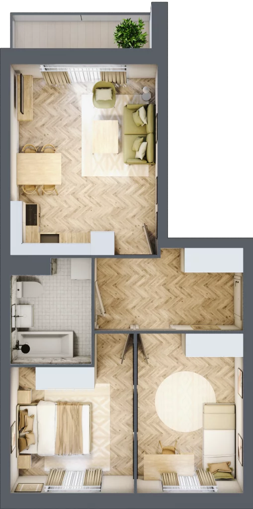 3 pokoje, mieszkanie 52,39 m², piętro 2, oferta nr R7.28, SIEDLCE, Rytla, Siedlce, ul. Aleksandra Rytla