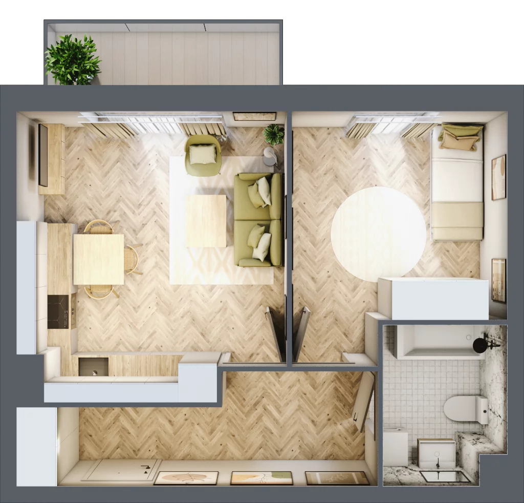 2 pokoje, mieszkanie 42,52 m², piętro 2, oferta nr R7.17, SIEDLCE, Rytla, Siedlce, ul. Aleksandra Rytla