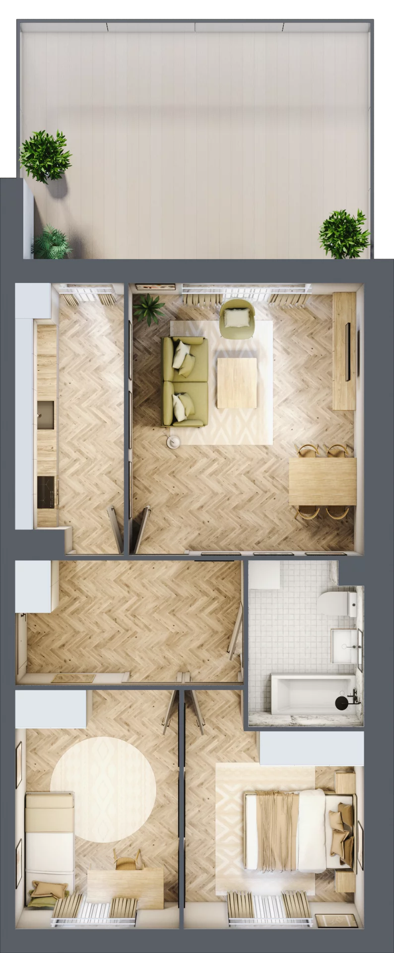 3 pokoje, mieszkanie 61,60 m², piętro 1, oferta nr R7.3, SIEDLCE, Rytla, Siedlce, ul. Aleksandra Rytla