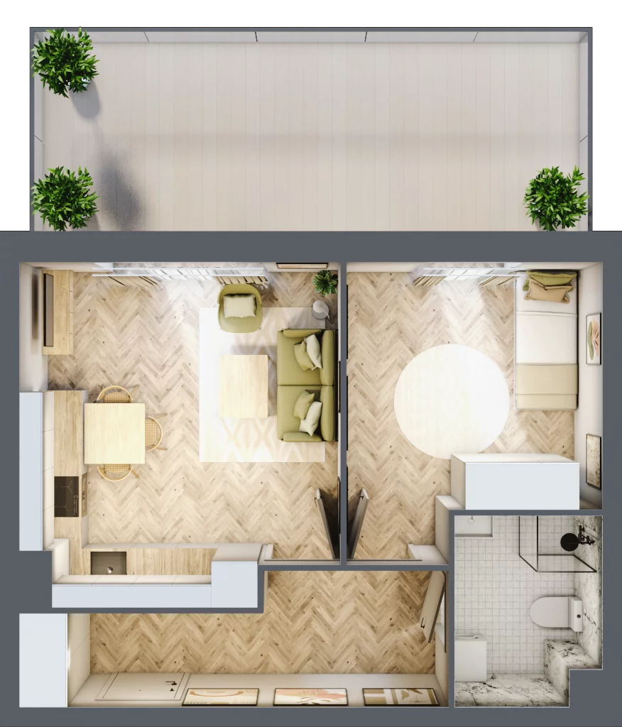 2 pokoje, mieszkanie 42,53 m², piętro 1, oferta nr R7.14, SIEDLCE, Rytla, Siedlce, ul. Aleksandra Rytla
