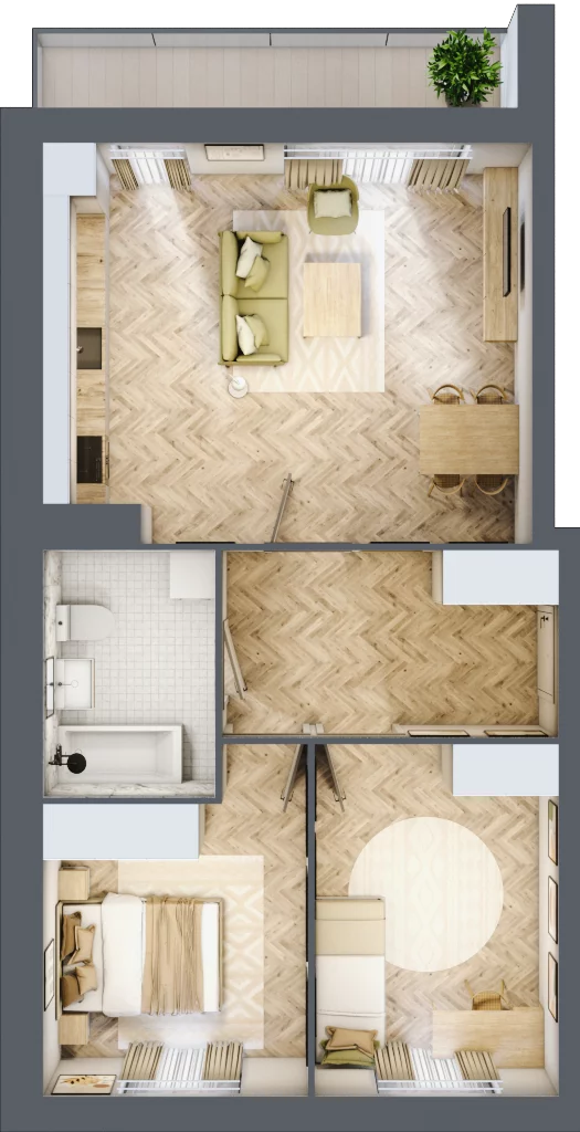 3 pokoje, mieszkanie 60,71 m², piętro 2, oferta nr R7.16, SIEDLCE, Rytla, Siedlce, ul. Aleksandra Rytla