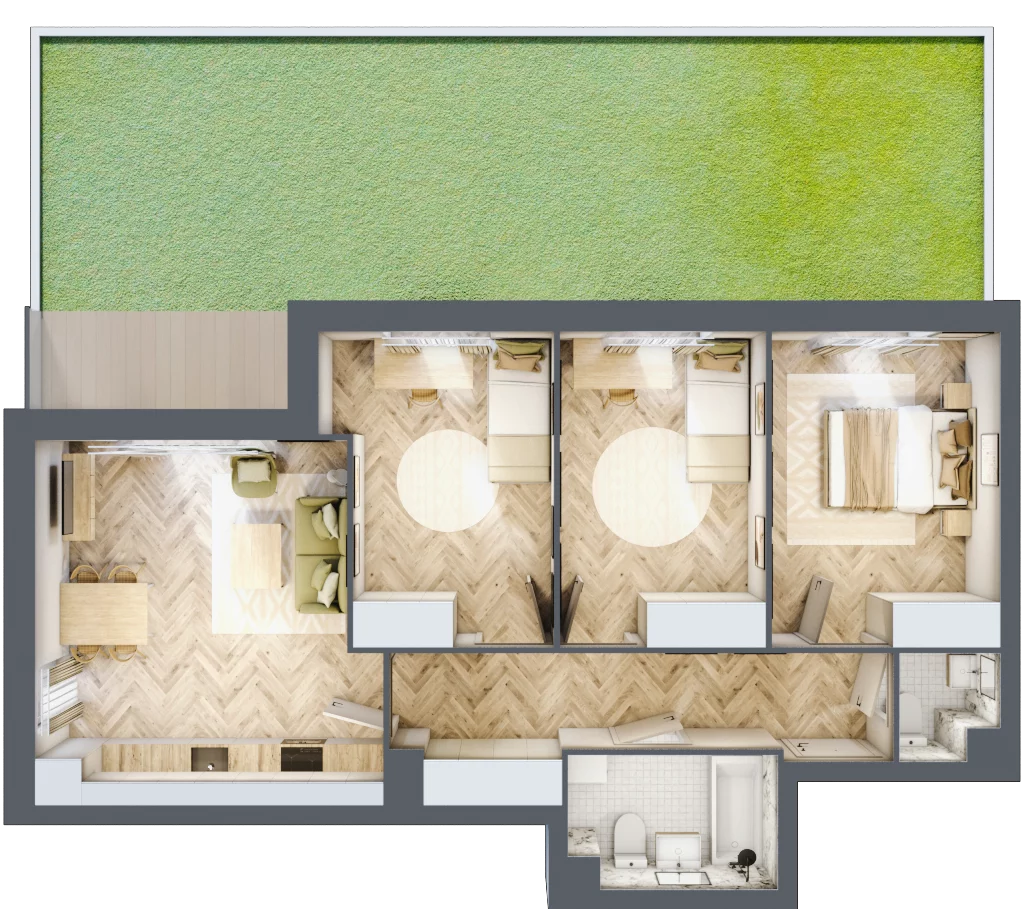4 pokoje, mieszkanie 70,66 m², parter, oferta nr R9.2, SIEDLCE, Rytla, Siedlce, ul. Aleksandra Rytla