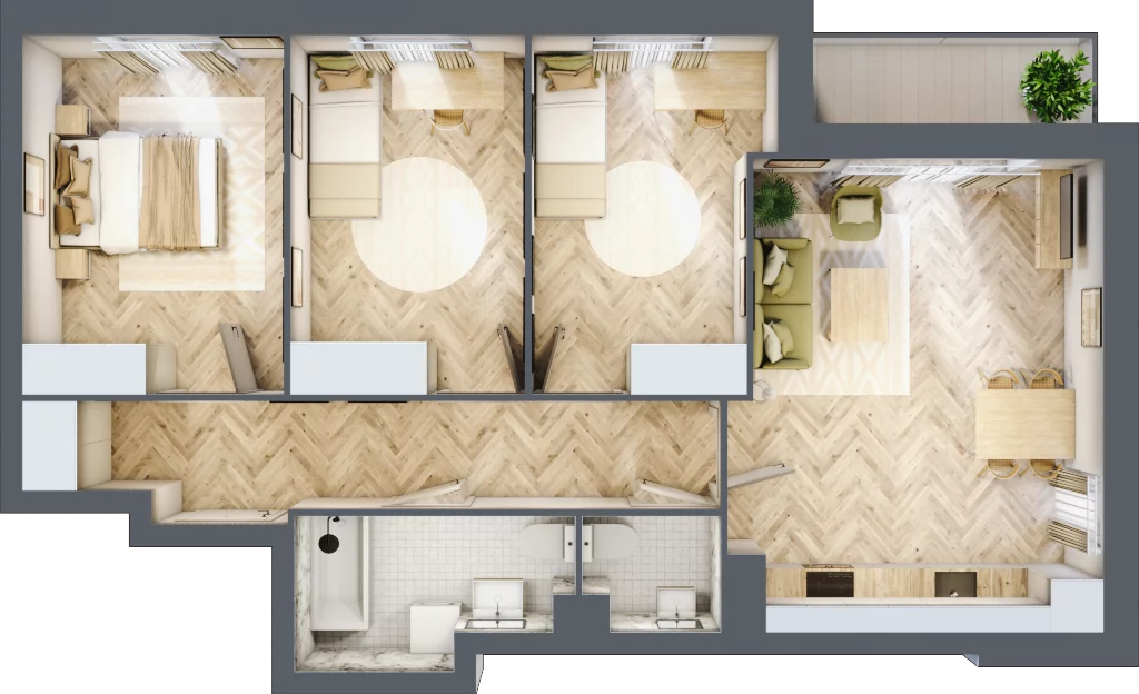 4 pokoje, mieszkanie 72,15 m², piętro 1, oferta nr R9.8, SIEDLCE, Rytla, Siedlce, ul. Aleksandra Rytla