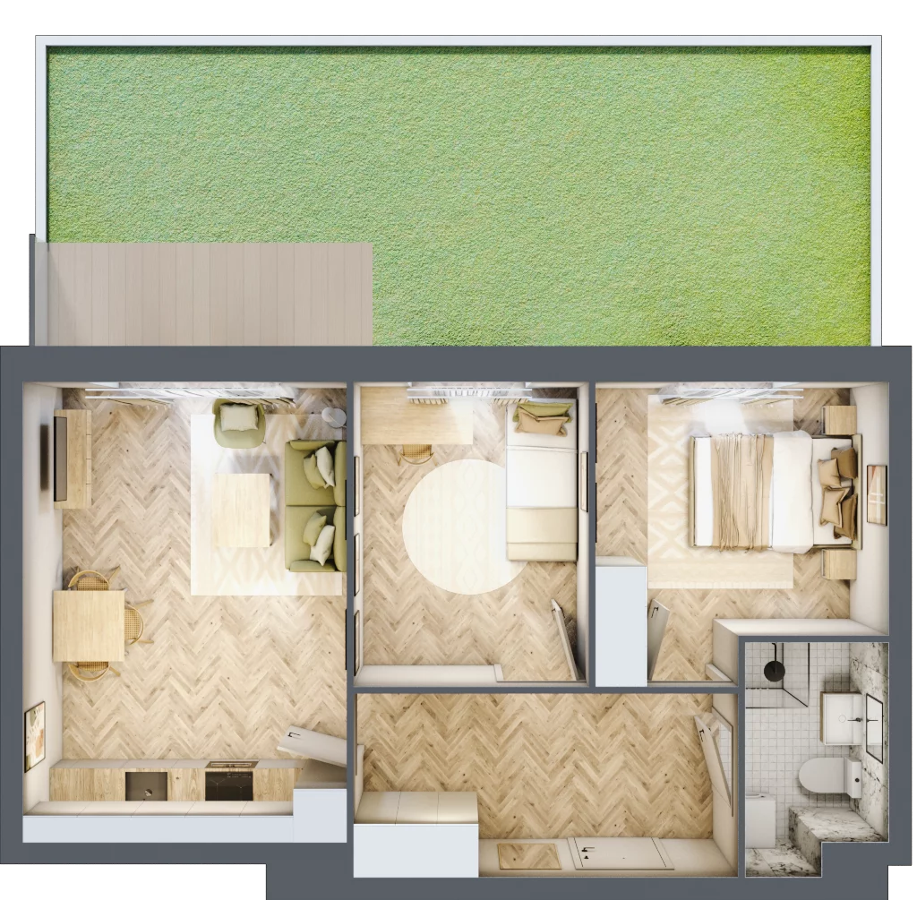 3 pokoje, mieszkanie 51,41 m², parter, oferta nr R9.3, SIEDLCE, Rytla, Siedlce, ul. Aleksandra Rytla