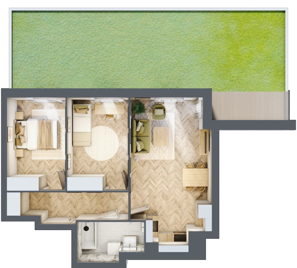 3 pokoje, mieszkanie 54,72 m², parter, oferta nr R9.4, SIEDLCE, Rytla, Siedlce, ul. Aleksandra Rytla