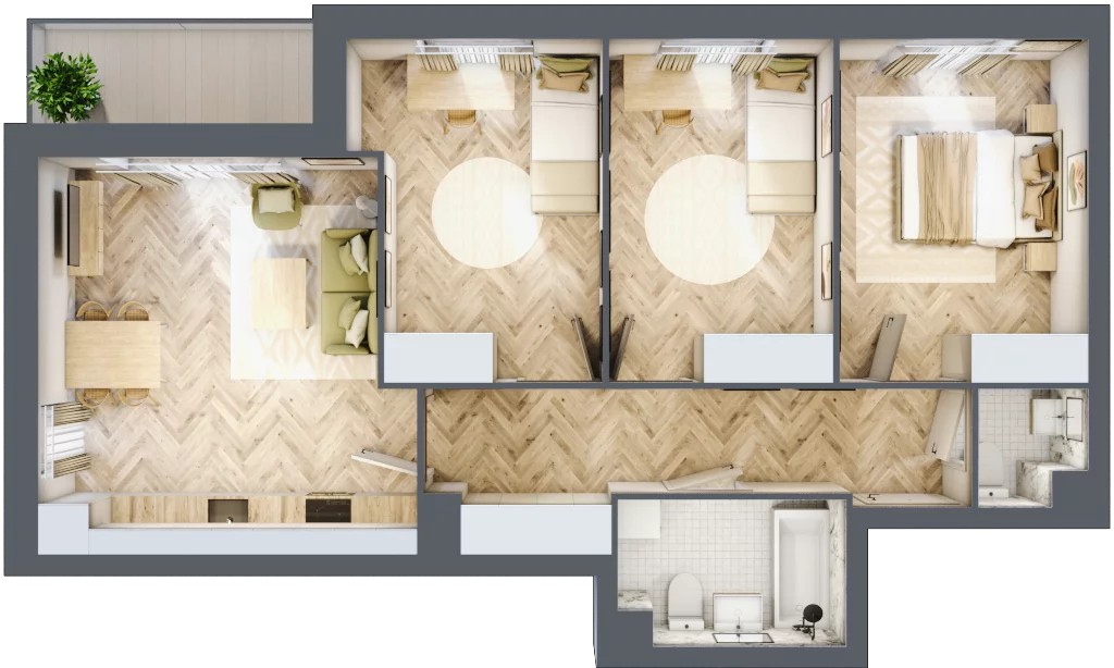 4 pokoje, mieszkanie 70,70 m², piętro 1, oferta nr R9.6, SIEDLCE, Rytla, Siedlce, ul. Aleksandra Rytla