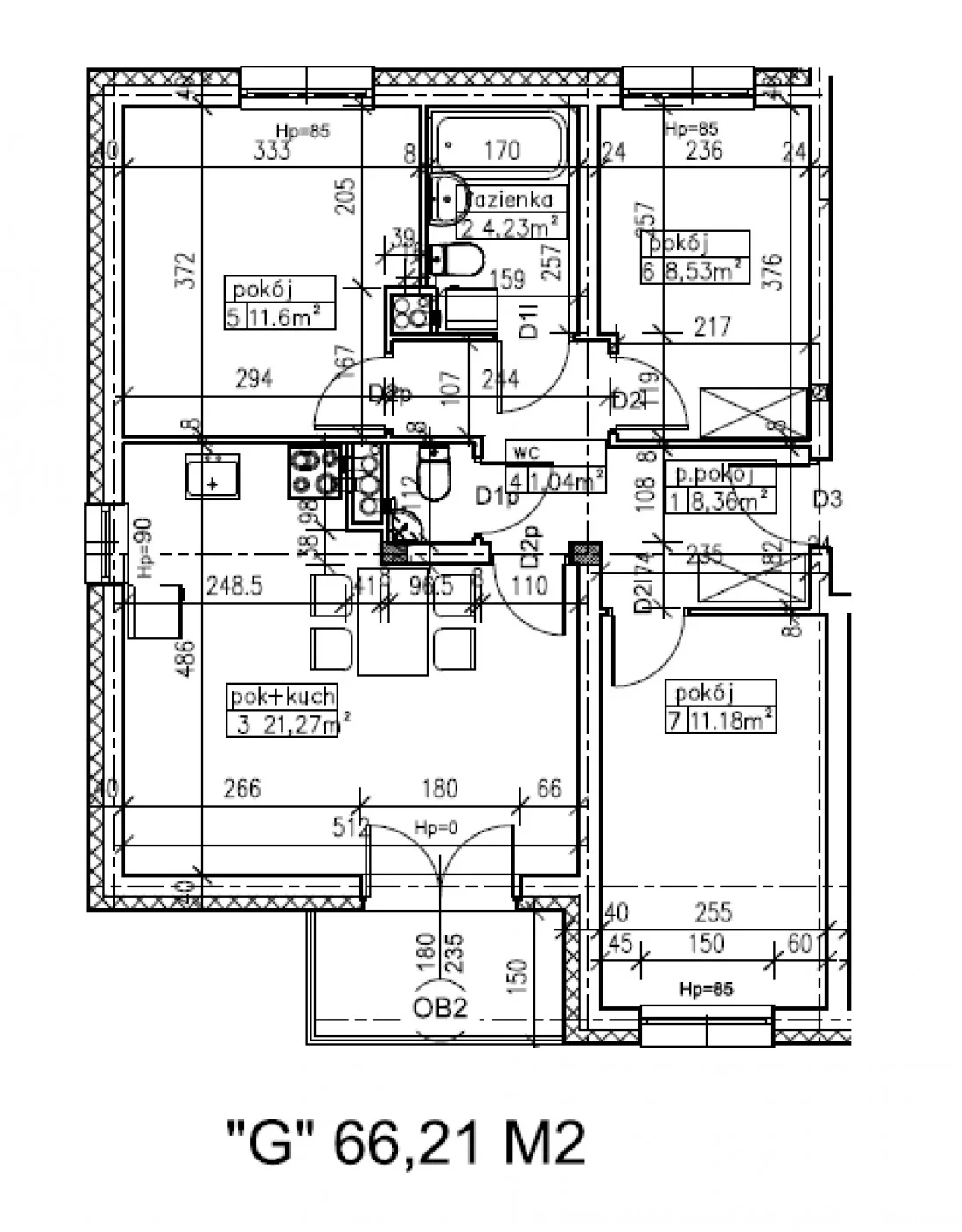 4 pokoje, mieszkanie 66,21 m², piętro 2, oferta nr 7, SIEDLCE, Torowa, Siedlce, Osiedle Sulimów, ul. Torowa / Floriańska