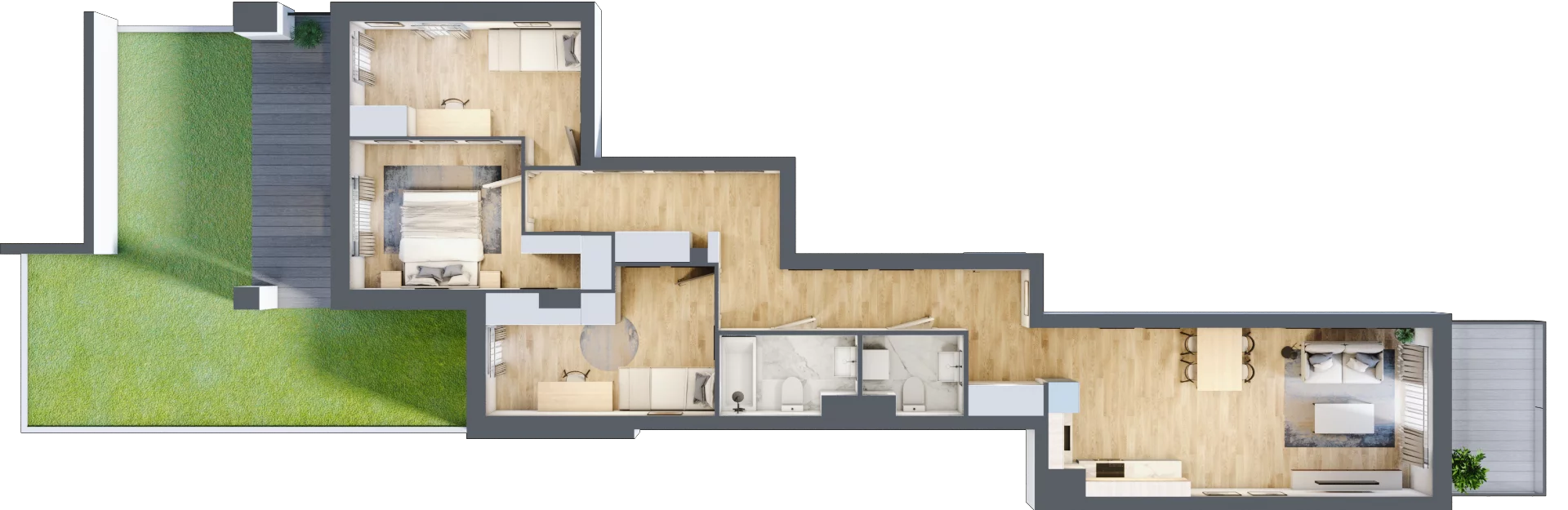 4 pokoje, mieszkanie 83,90 m², piętro 1, oferta nr C.01.M076, Złota Wilga, Warszawa, Praga Południe, Gocław, ul. Złotej Wilgi 2