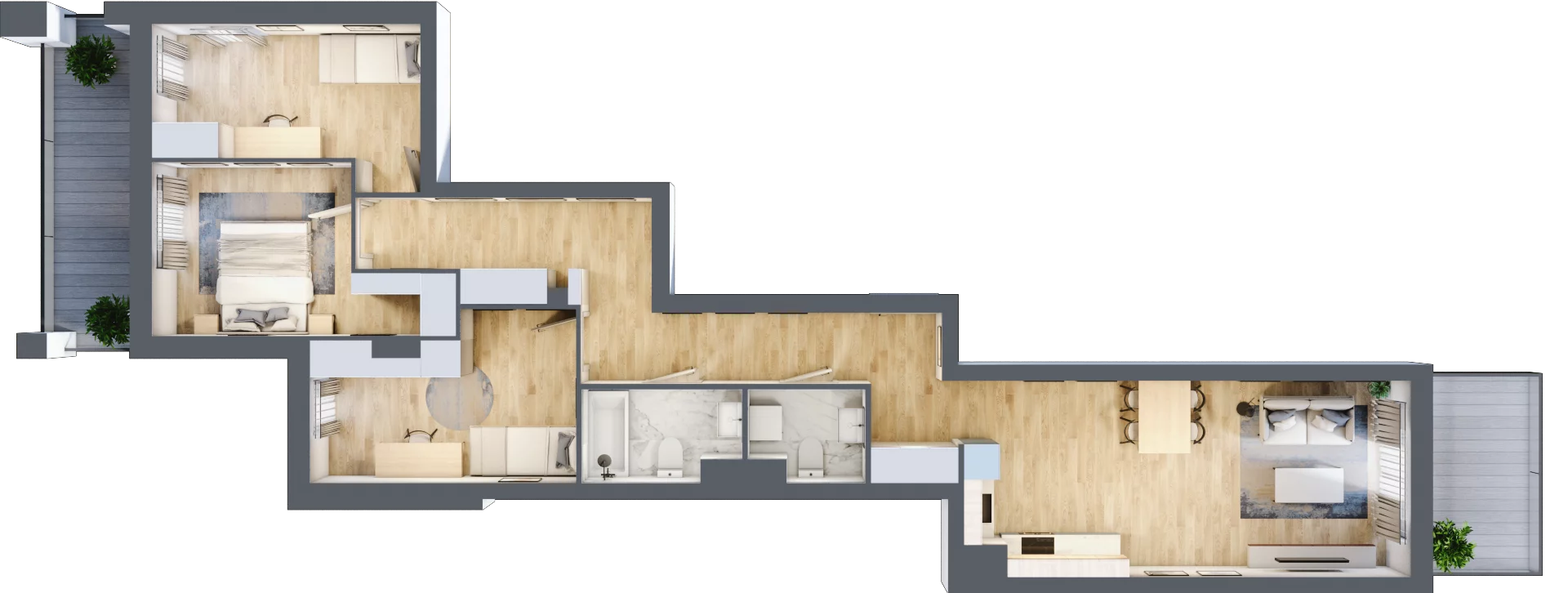 4 pokoje, mieszkanie 83,90 m², piętro 2, oferta nr C.02.M078, Złota Wilga, Warszawa, Praga Południe, Gocław, ul. Złotej Wilgi 2