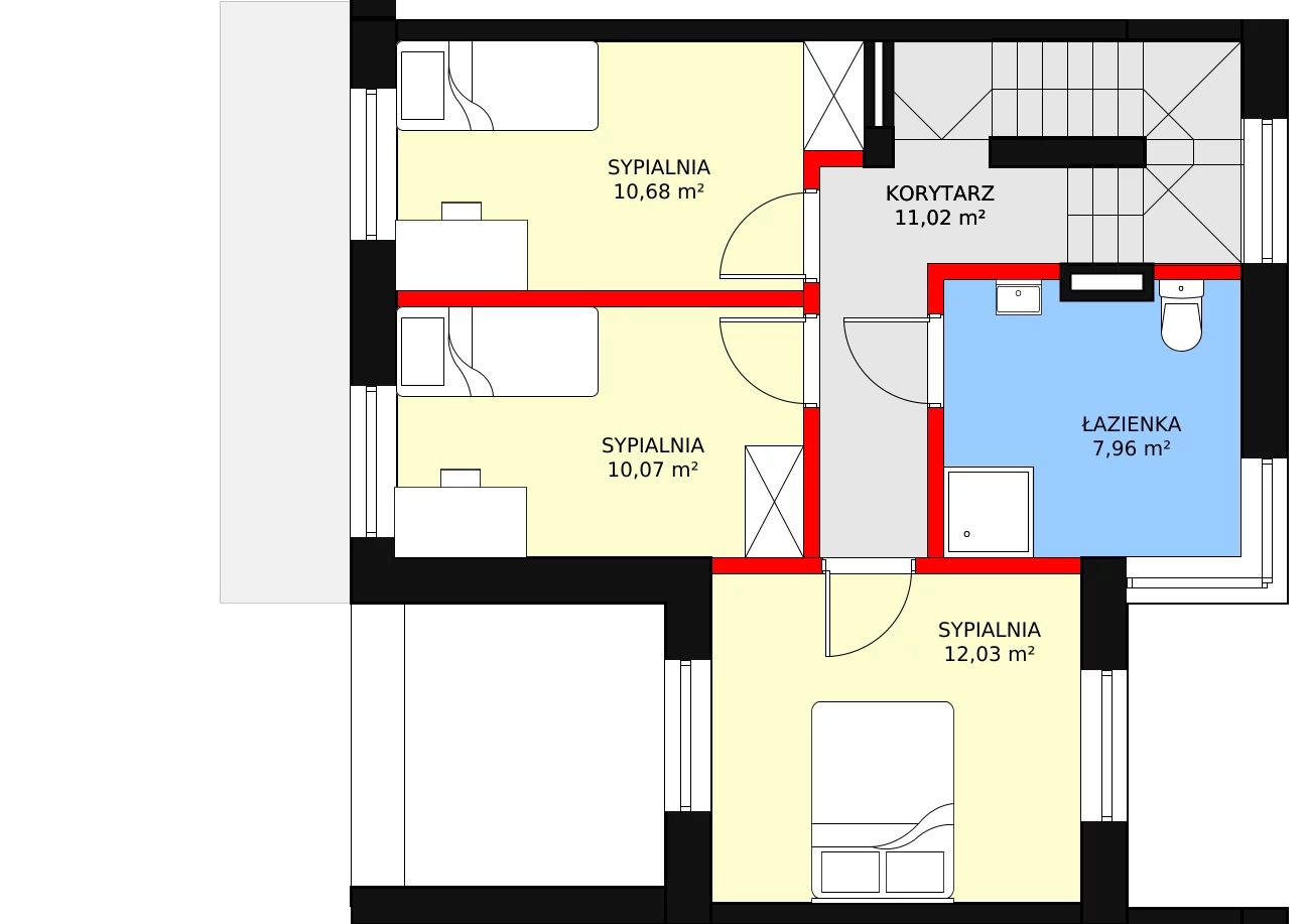 6 pokoi, apartament 113,07 m², piętro 1, oferta nr E_2, Apartamenty Vena, Zielonka, ul. Ossowska