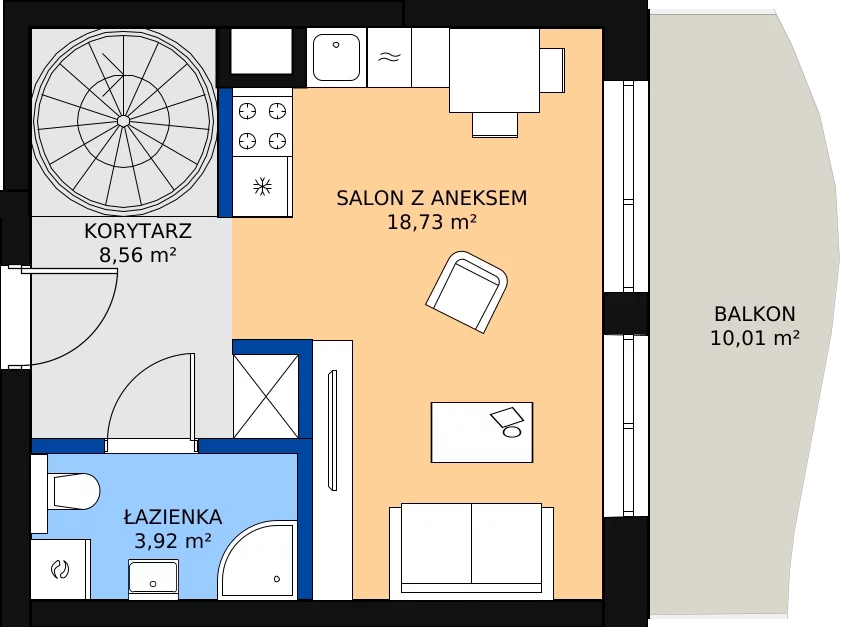 1 pokój, apartament 31,21 m², piętro 5, oferta nr G/5.12, Rogowo Pearl, Rogowo, ul. Rezydencyjna