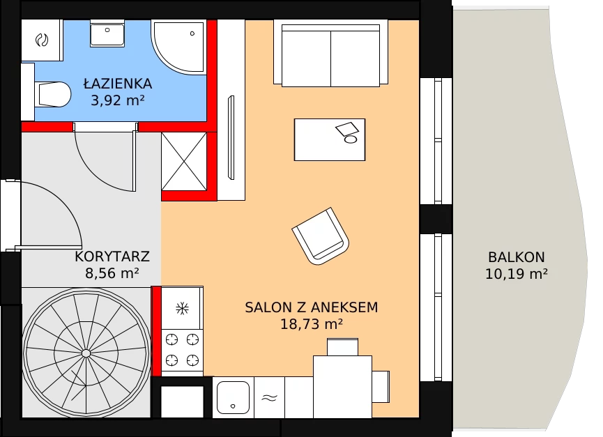 Apartament 31,21 m², piętro 5, oferta nr G/5.13, Rogowo Pearl, Rogowo, ul. Rezydencyjna