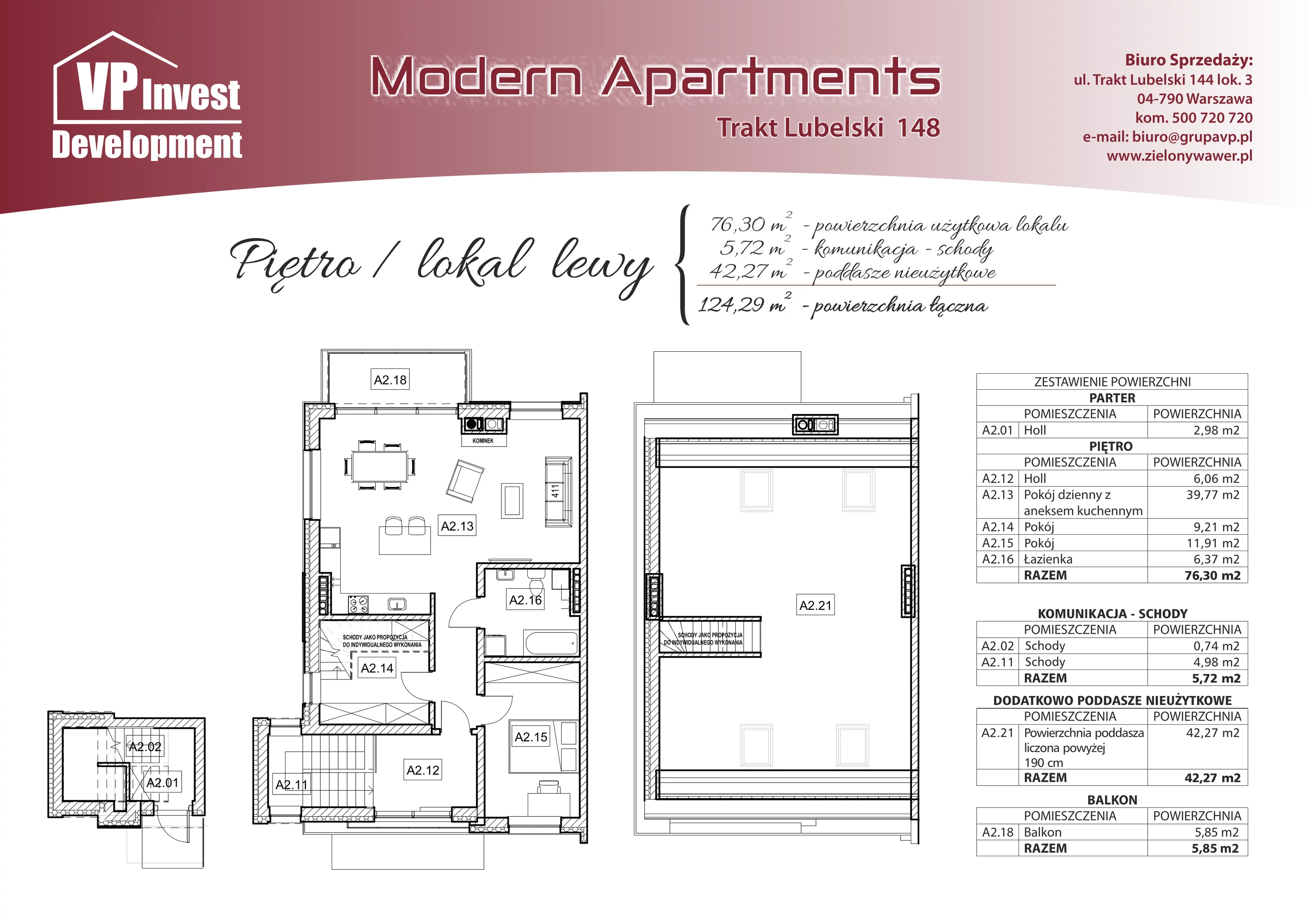 Mieszkanie 76,30 m², piętro 1, oferta nr M1/1/3, Modern Apartments, Warszawa, Wawer, Zerzeń, Trakt Lubelski 148