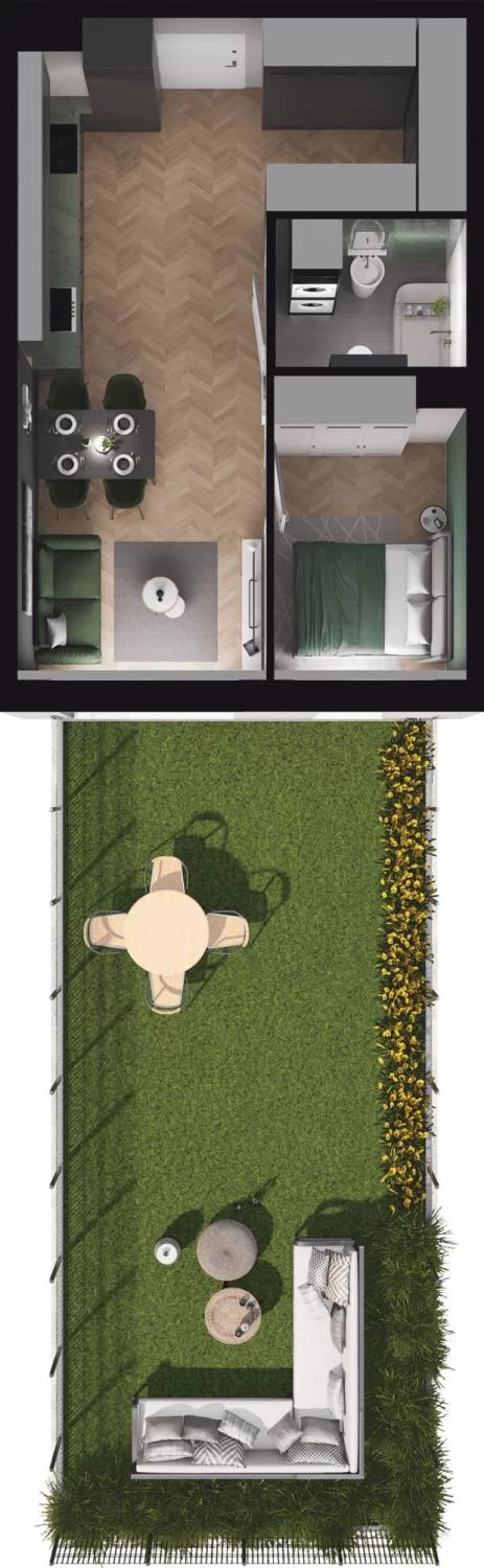 2 pokoje, mieszkanie 41,08 m², parter, oferta nr M.0.2, Viva Piastów, Piastów, ul. Emilii Plater 13