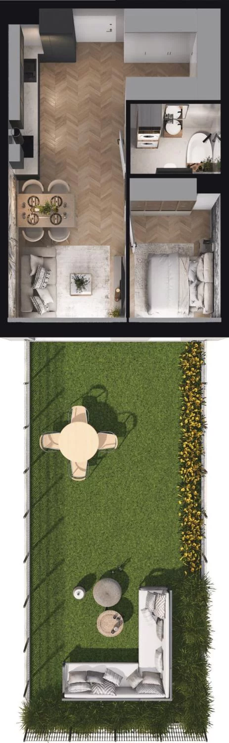 2 pokoje, mieszkanie 41,08 m², parter, oferta nr M.0.2, Viva Piastów, Piastów, ul. Emilii Plater 13