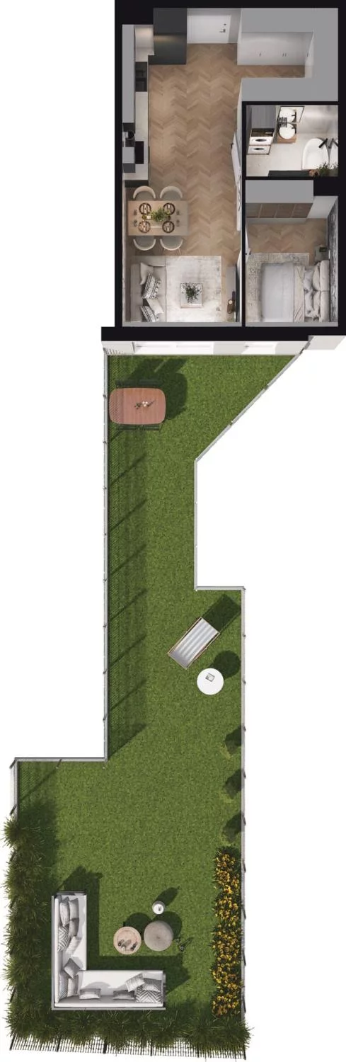 2 pokoje, mieszkanie 41,09 m², parter, oferta nr M.0.3, Viva Piastów, Piastów, ul. Emilii Plater 13