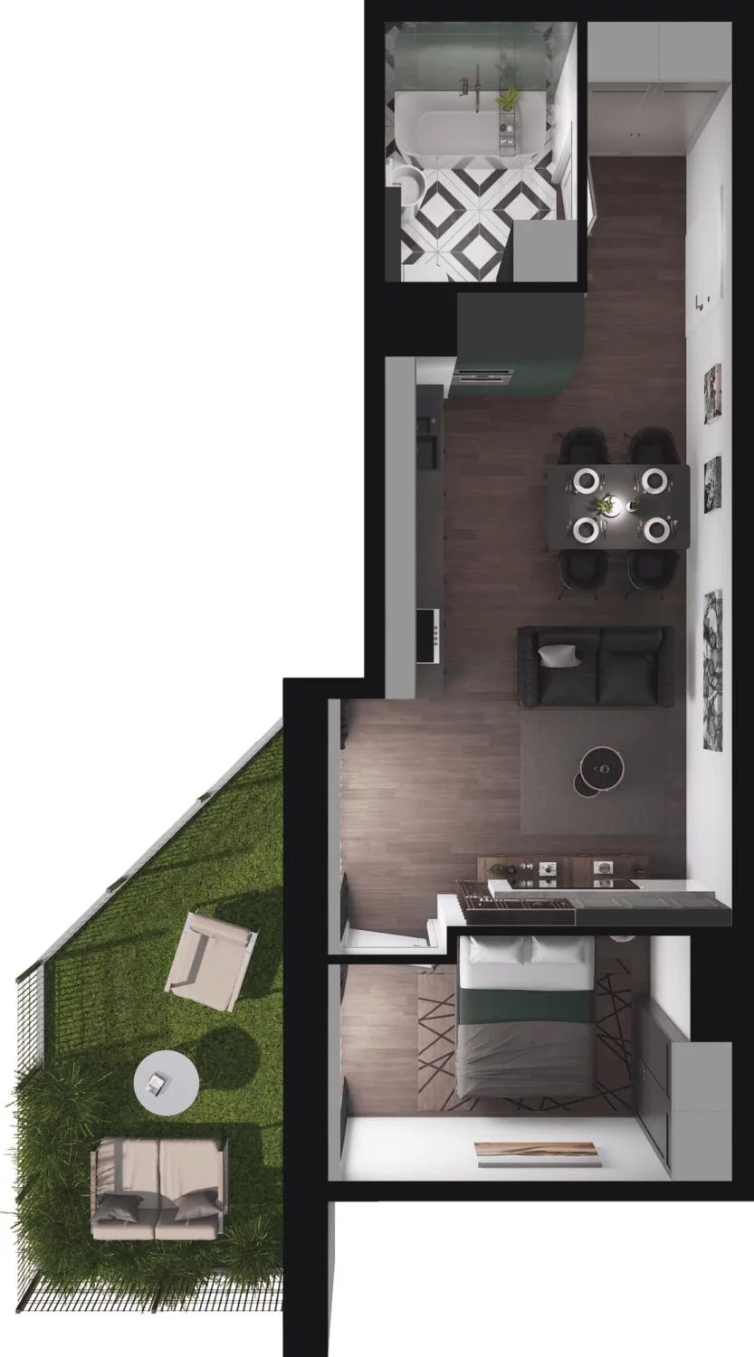 2 pokoje, mieszkanie 37,25 m², parter, oferta nr M.0.4, Viva Piastów, Piastów, ul. Emilii Plater 13
