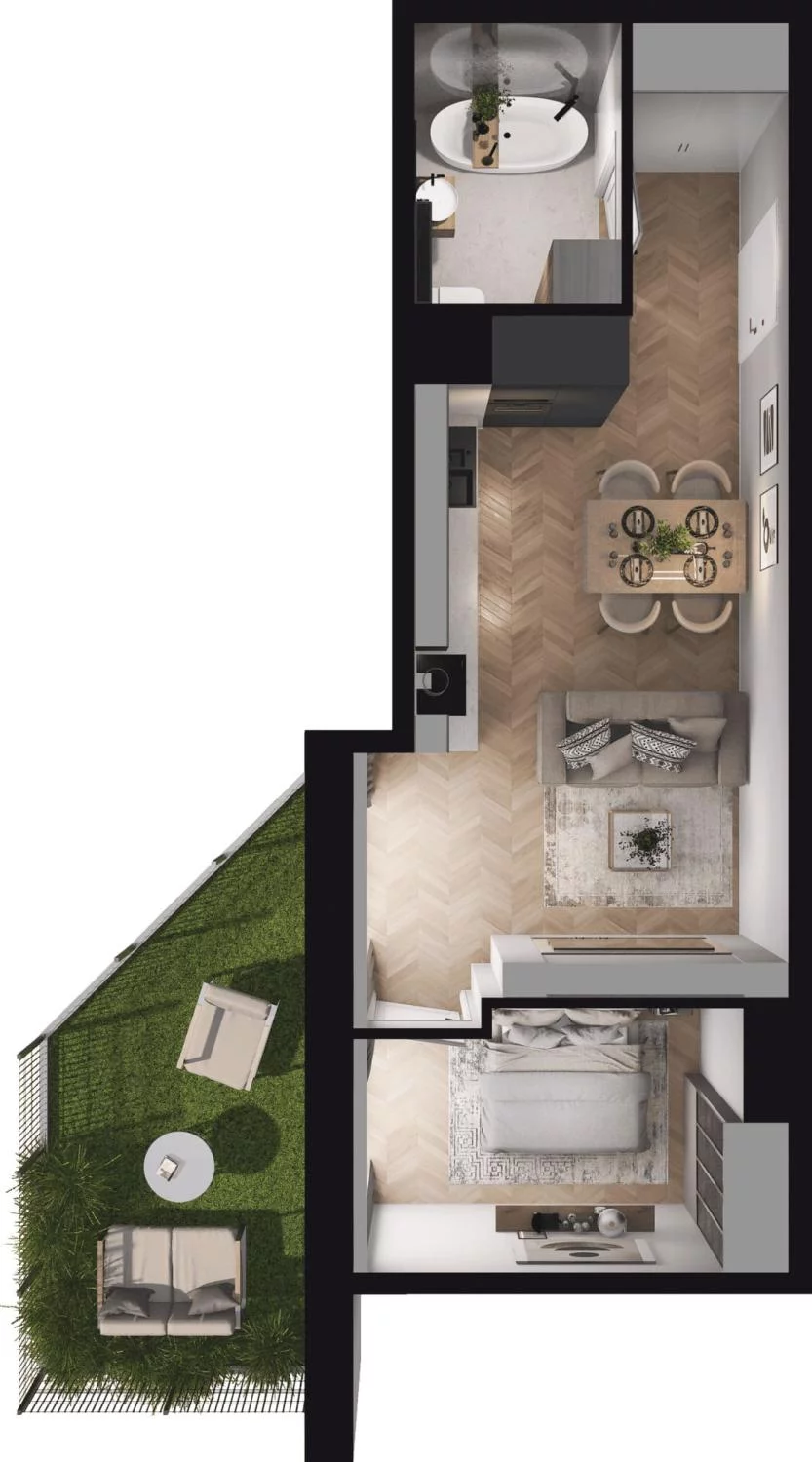 2 pokoje, mieszkanie 37,25 m², parter, oferta nr M.0.4, Viva Piastów, Piastów, ul. Emilii Plater 13