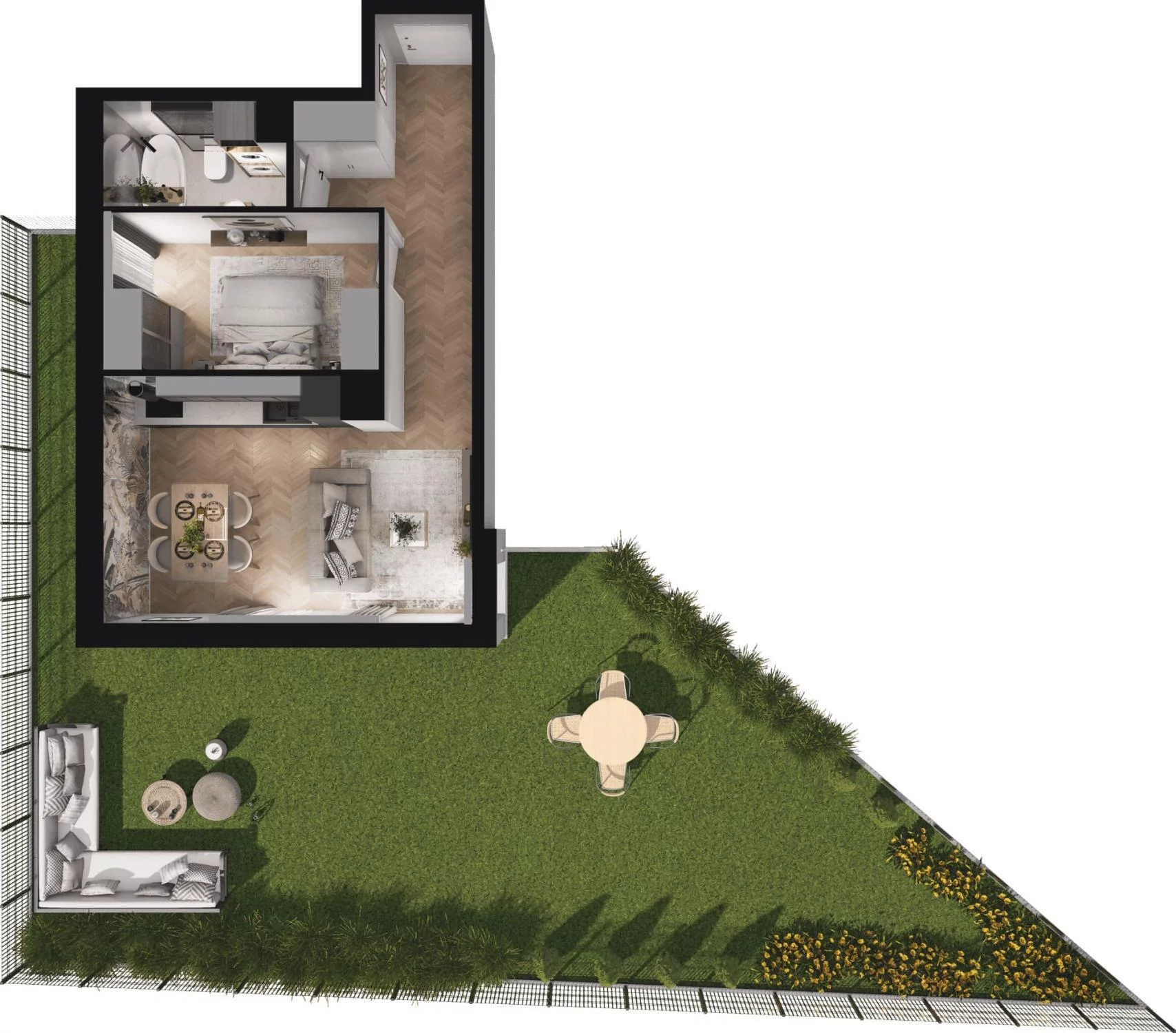 2 pokoje, mieszkanie 42,85 m², parter, oferta nr M.0.5, Viva Piastów, Piastów, ul. Emilii Plater 13