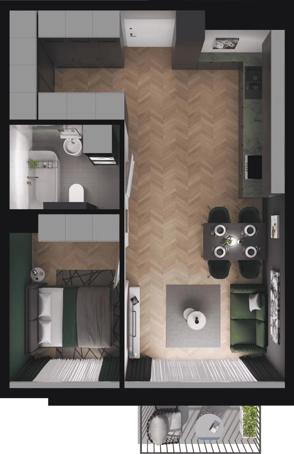 2 pokoje, mieszkanie 44,02 m², piętro 2, oferta nr M.2.29, Viva Piastów, Piastów, ul. Emilii Plater 13