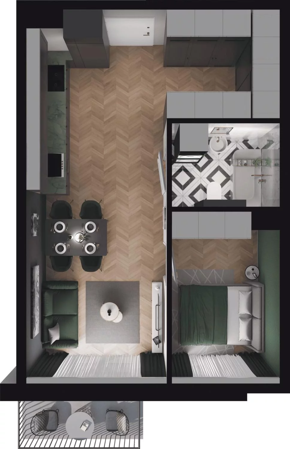 2 pokoje, mieszkanie 41,11 m², piętro 2, oferta nr M.2.31, Viva Piastów, Piastów, ul. Emilii Plater 13