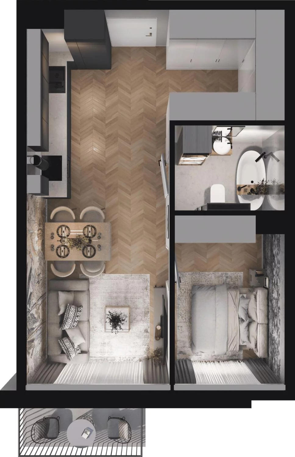 2 pokoje, mieszkanie 41,11 m², piętro 2, oferta nr M.2.31, Viva Piastów, Piastów, ul. Emilii Plater 13