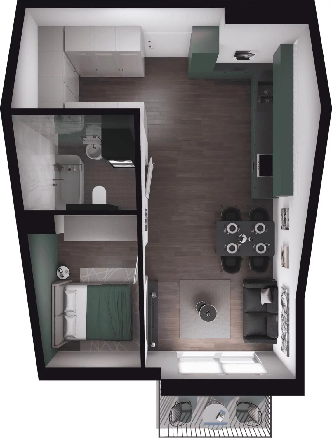 2 pokoje, mieszkanie 42,89 m², piętro 3, oferta nr M.3.44, Viva Piastów, Piastów, ul. Emilii Plater 13