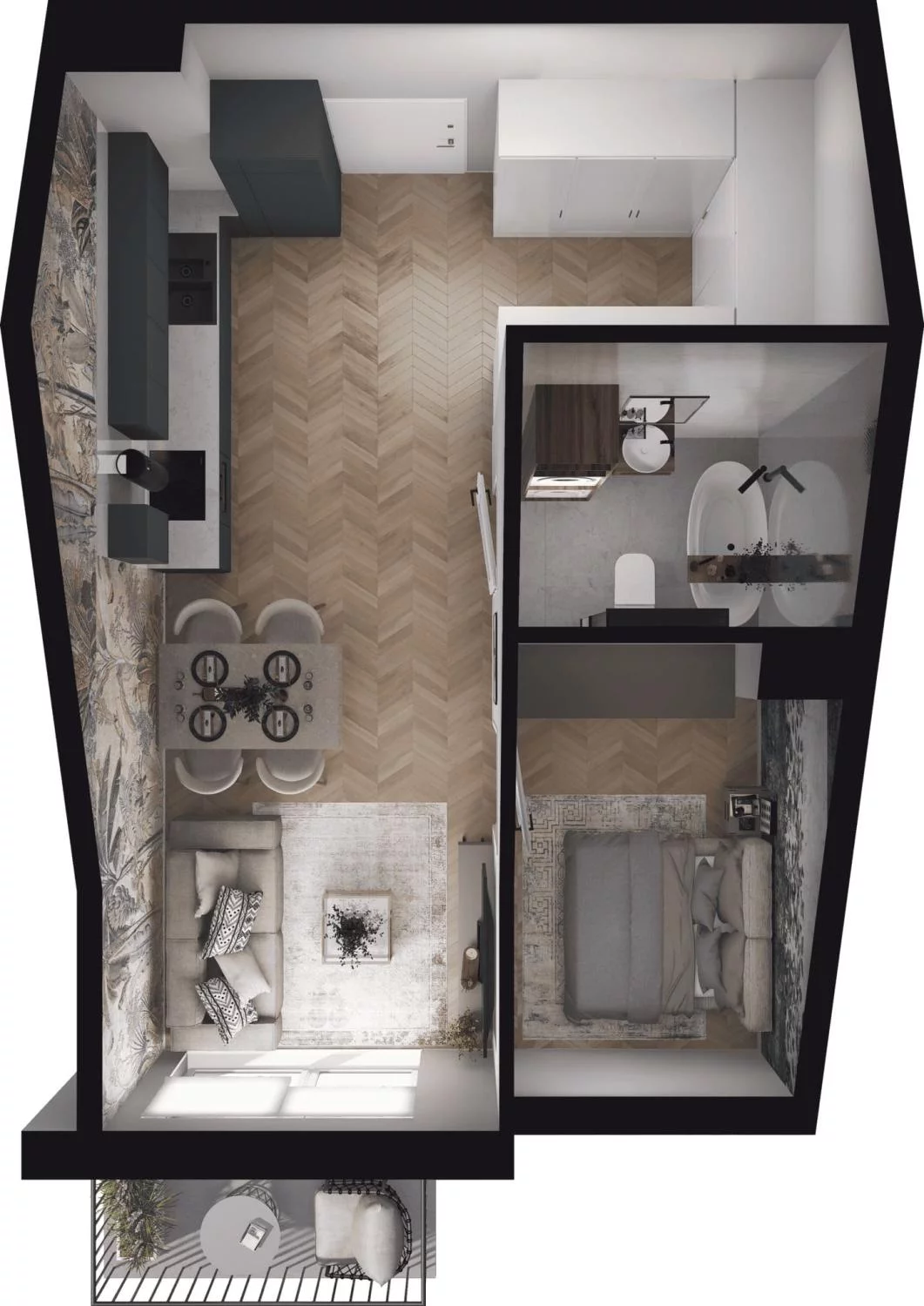 2 pokoje, mieszkanie 39,98 m², piętro 3, oferta nr M.3.46, Viva Piastów, Piastów, ul. Emilii Plater 13
