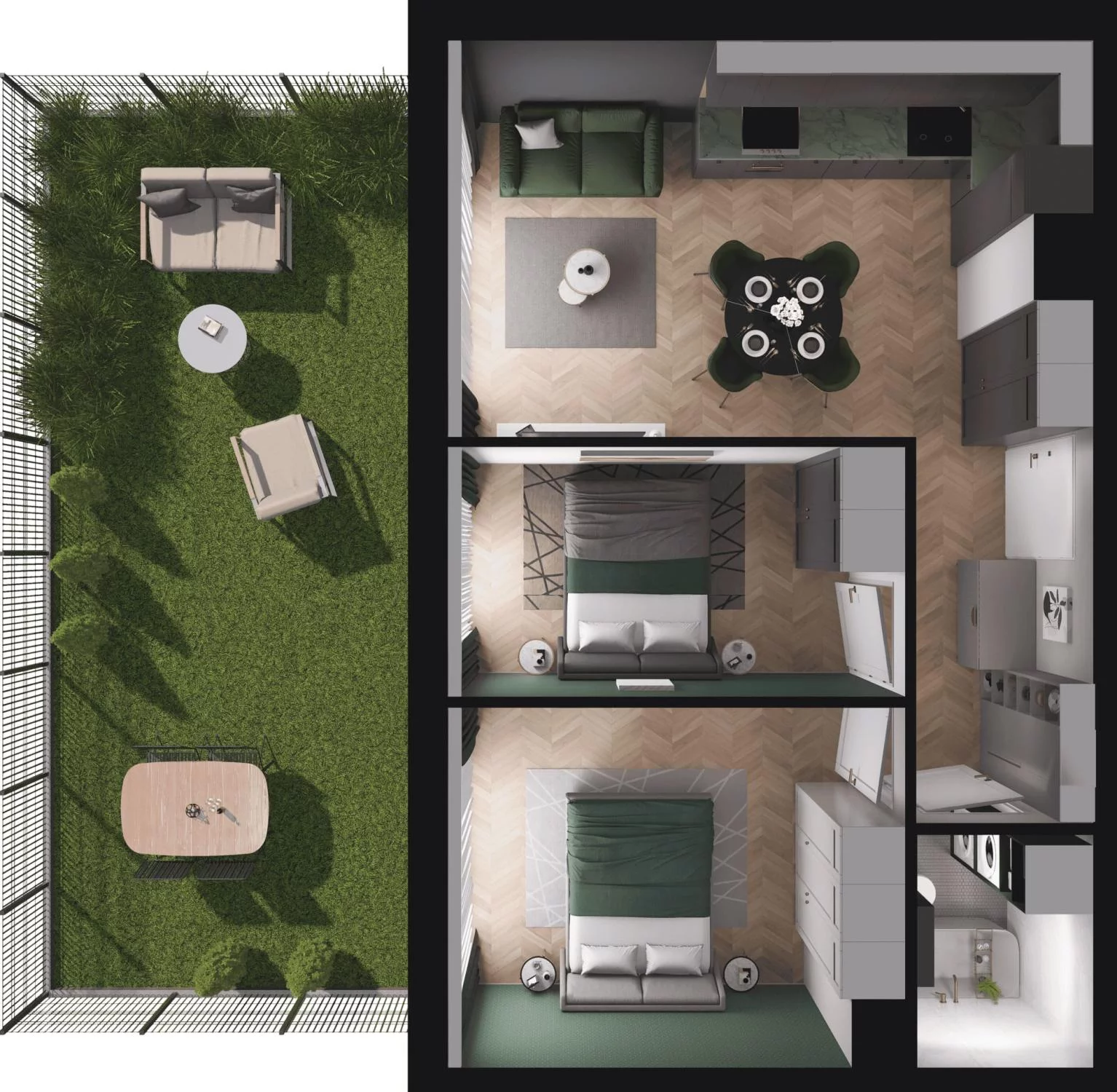 3 pokoje, mieszkanie 49,00 m², parter, oferta nr M.0.10, Viva Piastów, Piastów, ul. Emilii Plater 13