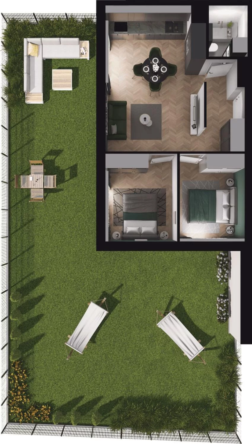 3 pokoje, mieszkanie 50,46 m², parter, oferta nr M.0.11, Viva Piastów, Piastów, ul. Emilii Plater 13