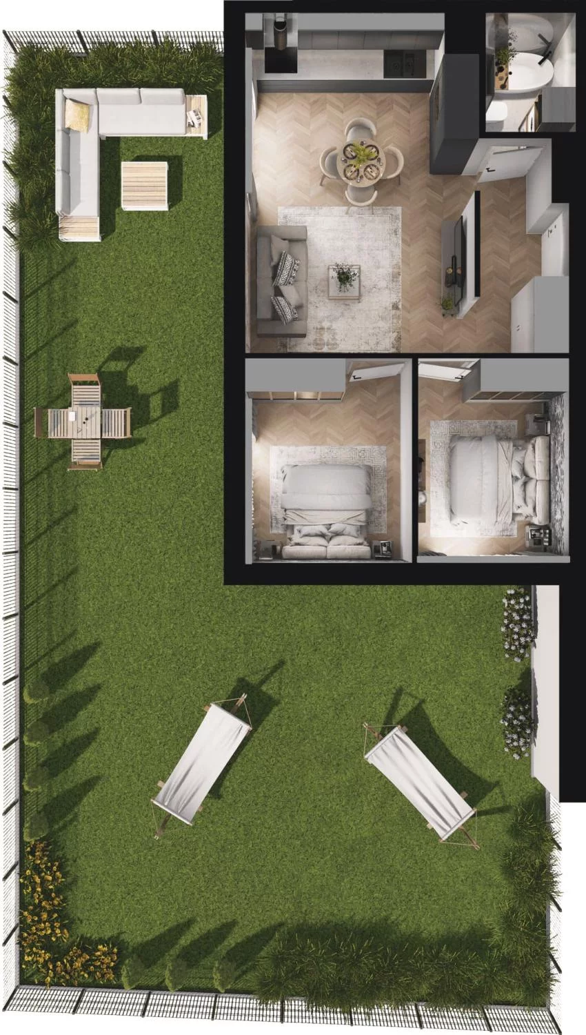 3 pokoje, mieszkanie 50,46 m², parter, oferta nr M.0.11, Viva Piastów, Piastów, ul. Emilii Plater 13