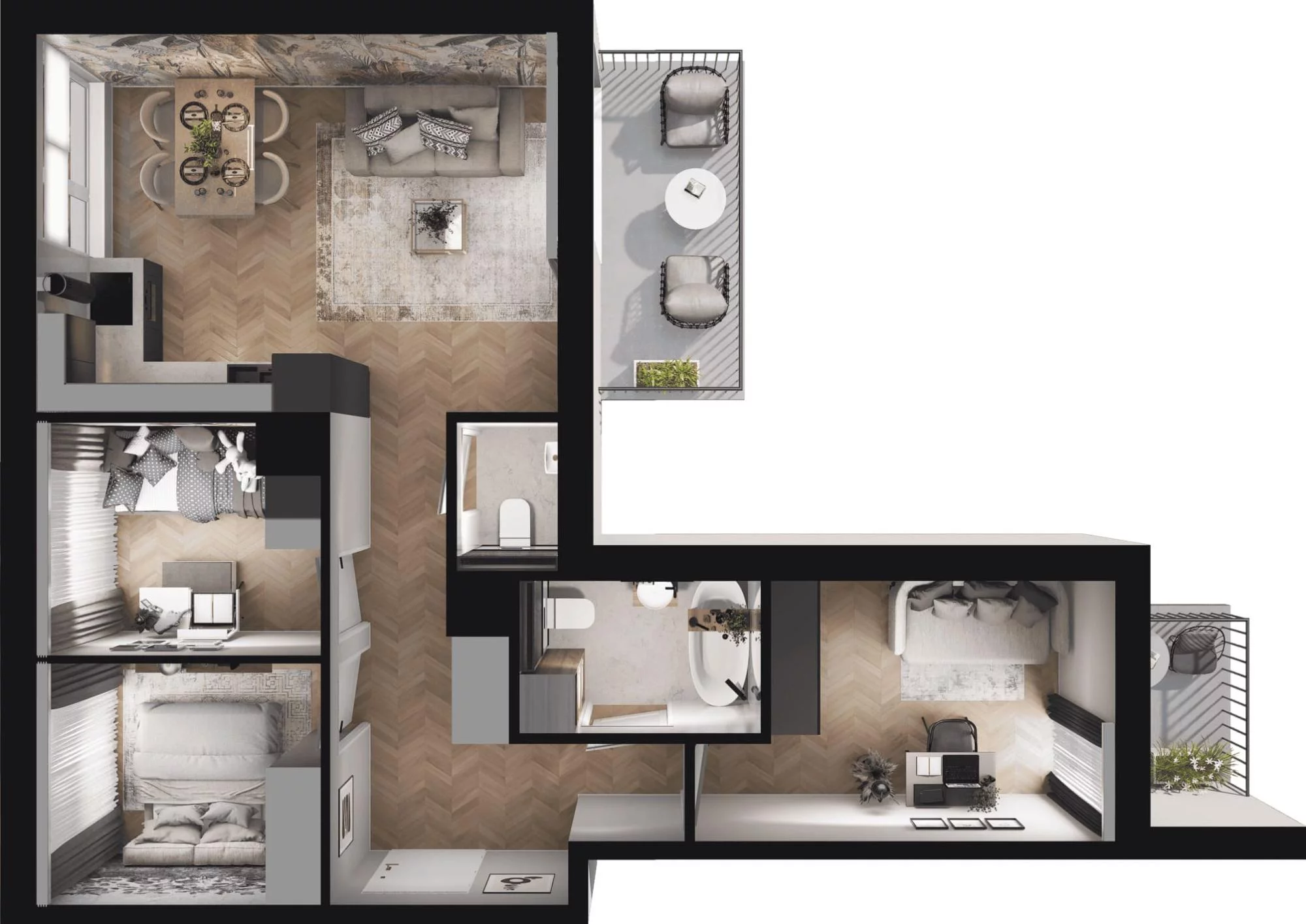 4 pokoje, mieszkanie 61,07 m², piętro 1, oferta nr M.1.22, Viva Piastów, Piastów, ul. Emilii Plater 13