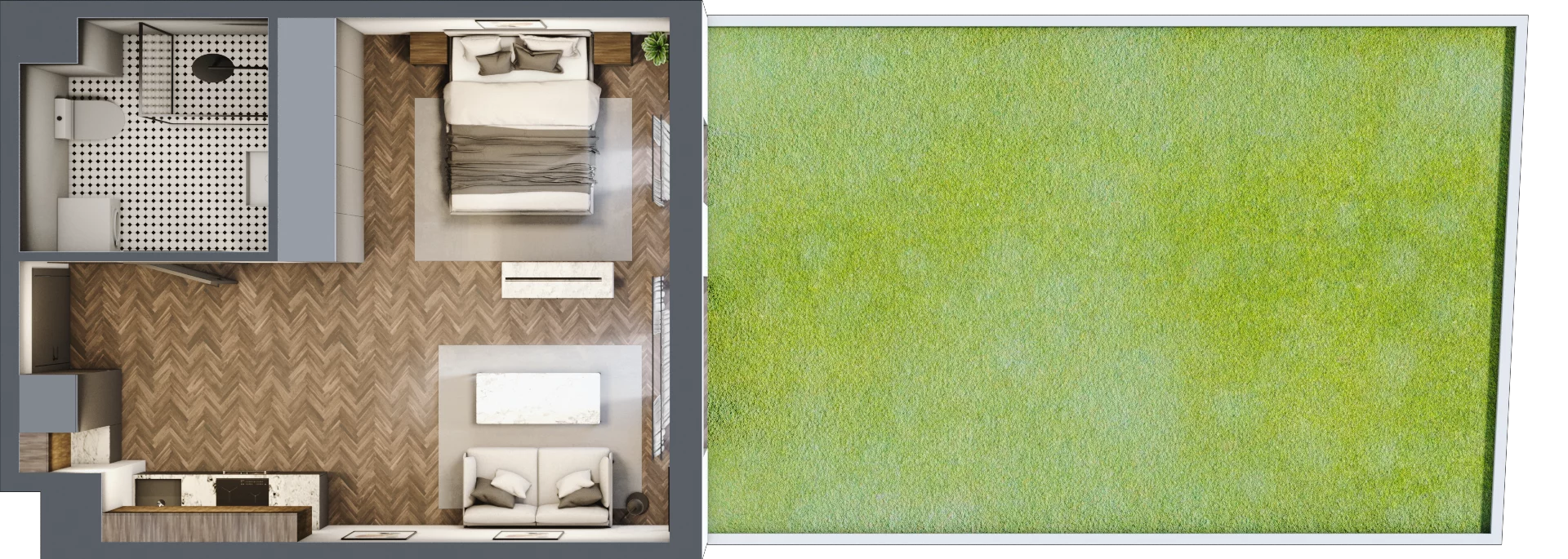 1 pokój, mieszkanie 34,99 m², parter, oferta nr A.0.3, Jabłonova, Piaseczno, ul. Jabłoniowa