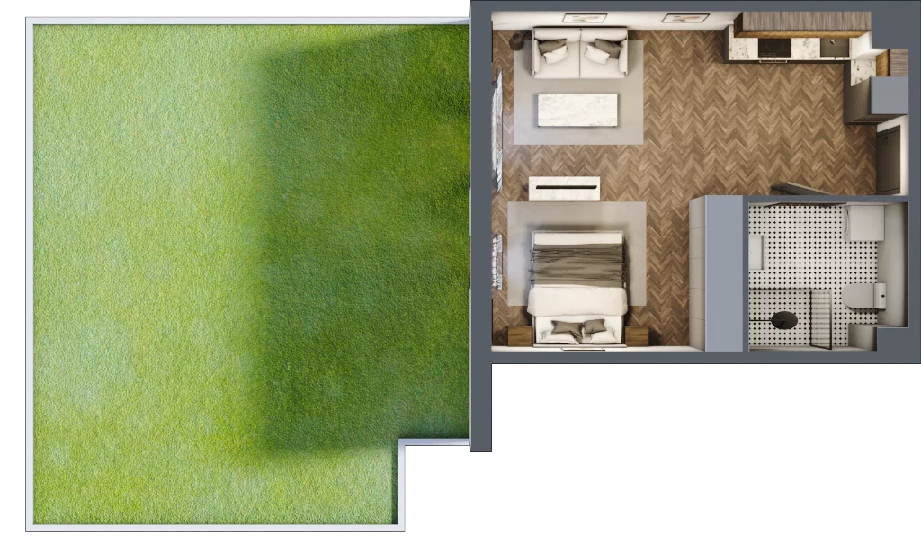 1 pokój, mieszkanie 35,73 m², parter, oferta nr A.0.7, Jabłonova, Piaseczno, ul. Jabłoniowa