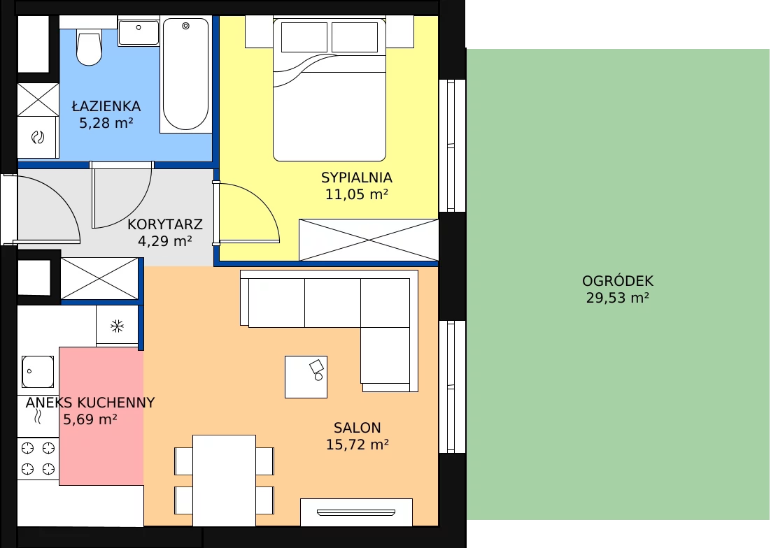 Zalety mieszkania 42.03 m², C.P0.51