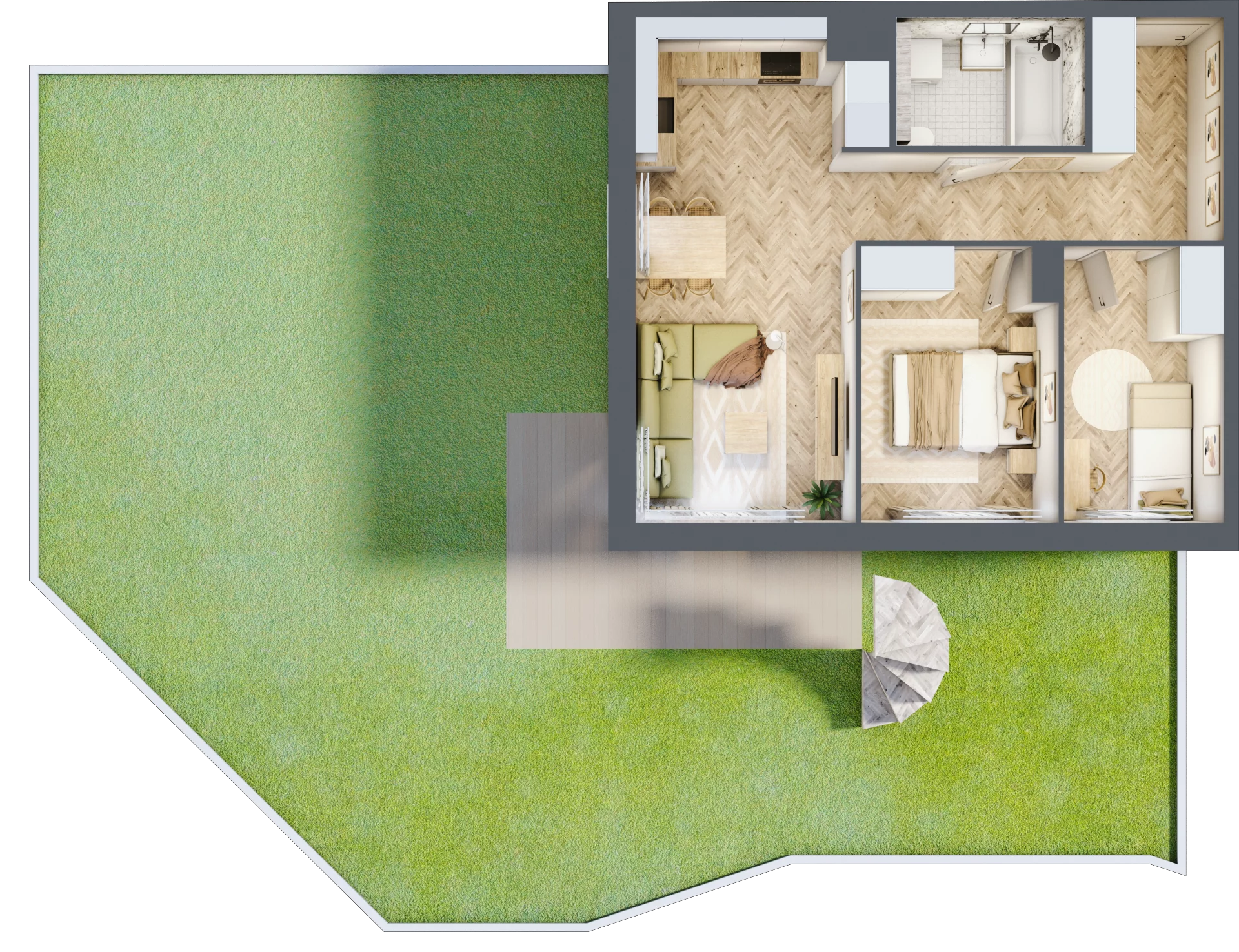 3 pokoje, mieszkanie 53,36 m², parter, oferta nr D.P0.79, Mirabelki 5, Warszawa, Białołęka, Brzeziny, ul. Mirabelki 5