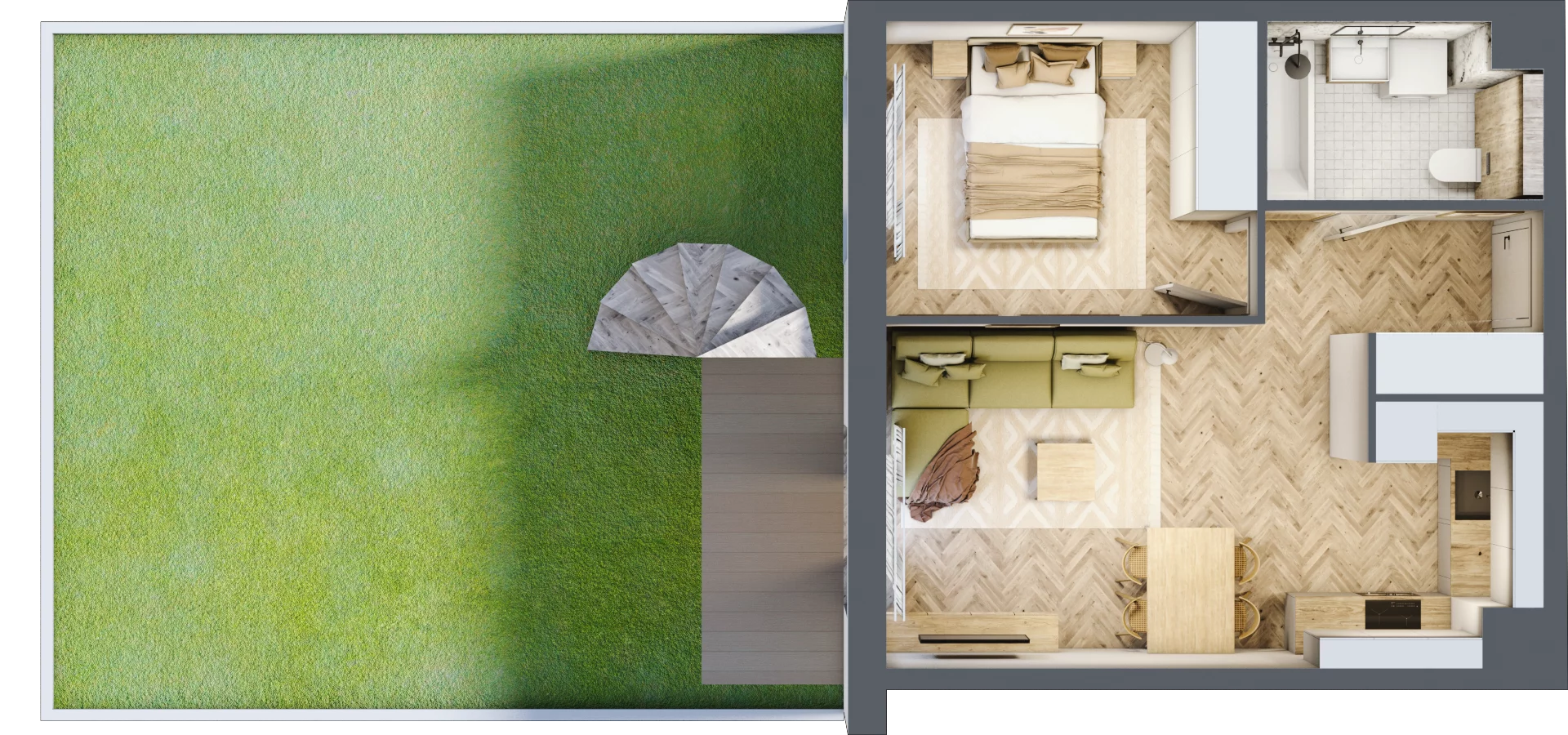 2 pokoje, mieszkanie 39,41 m², parter, oferta nr D.P0.80, Mirabelki 5, Warszawa, Białołęka, Brzeziny, ul. Mirabelki 5