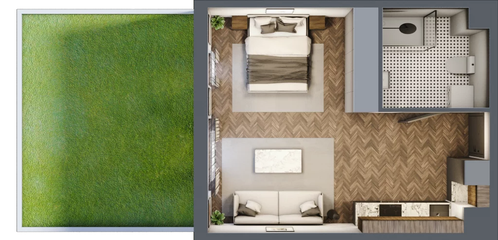 1 pokój, mieszkanie 35,64 m², parter, oferta nr B.0.20, Jabłonova Bud. B, Piaseczno, ul. Jabłoniowa