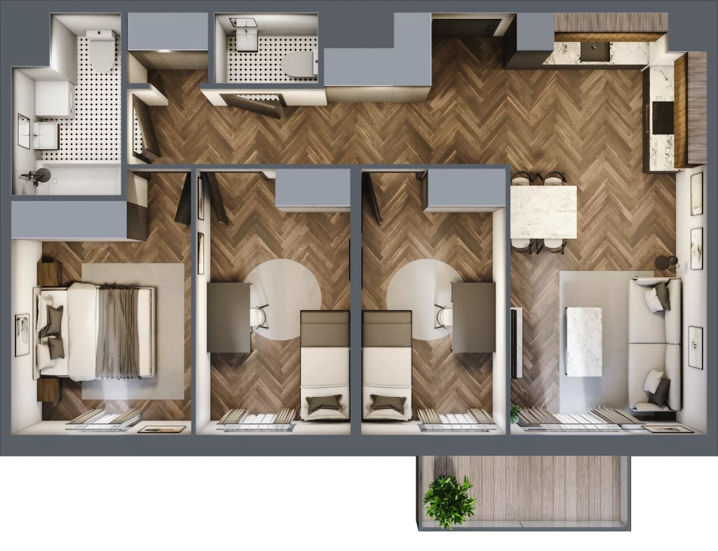 4 pokoje, mieszkanie 71,02 m², piętro 4, oferta nr B.4.118, Jabłonova Bud. B, Piaseczno, ul. Jabłoniowa