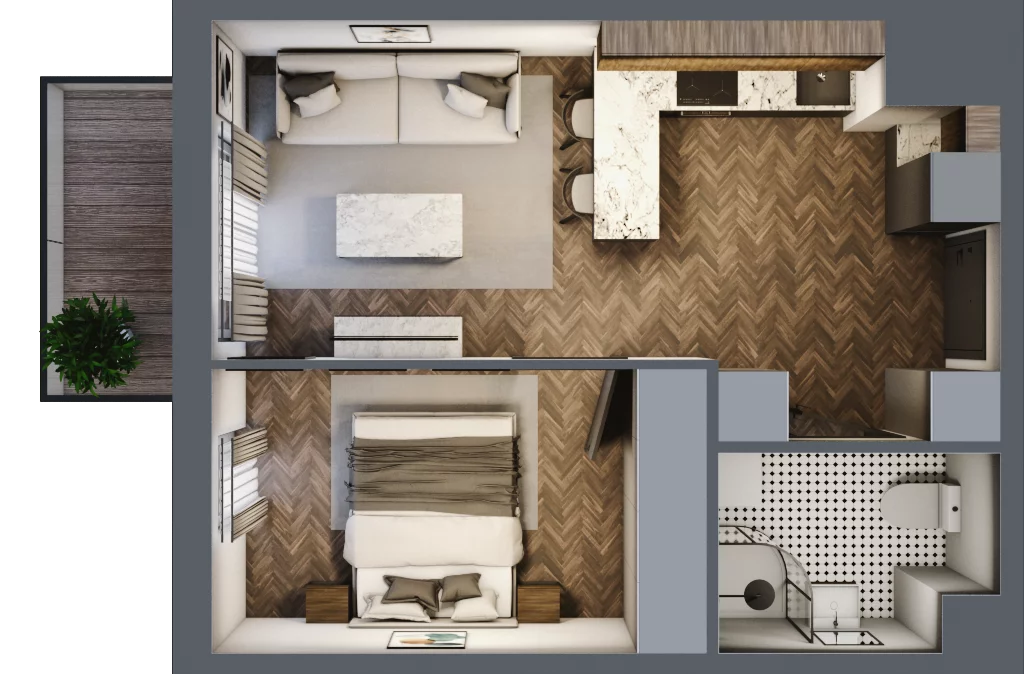 2 pokoje, mieszkanie 34,99 m², piętro 2, oferta nr B.2.72, Jabłonova Bud. B, Piaseczno, ul. Jabłoniowa