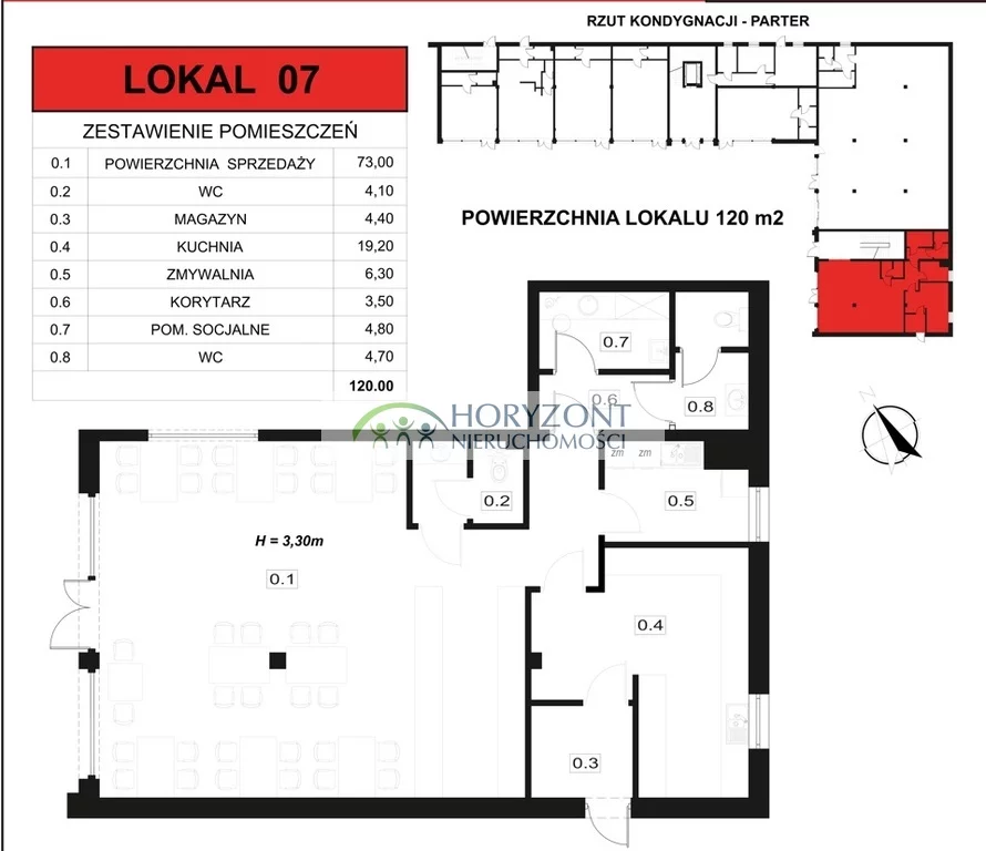 Lokal użytkowy 120,00 m², Dzierżążno, Wynajem