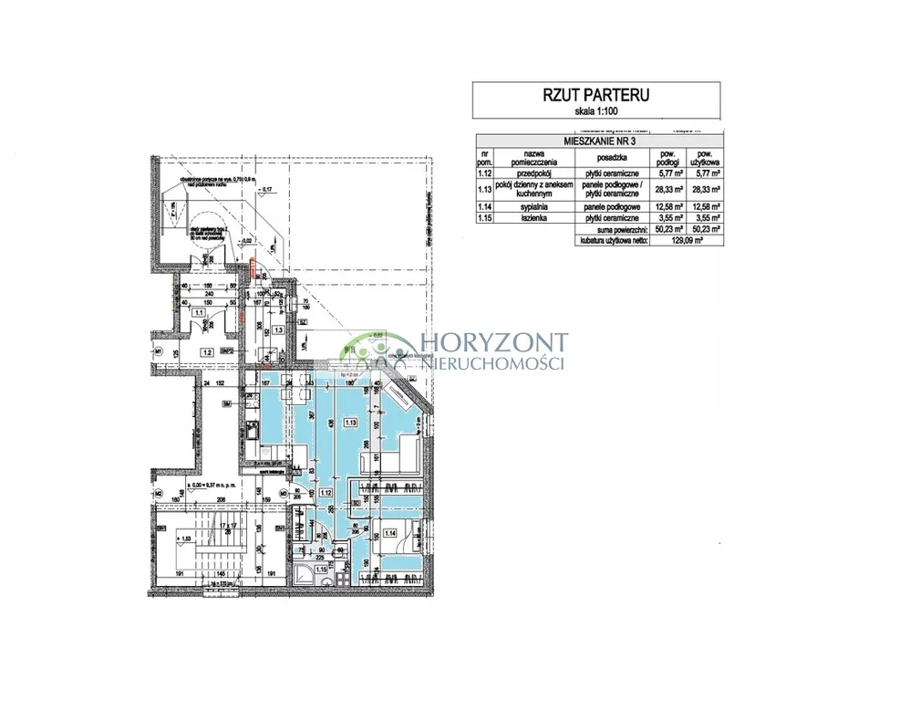 2 pokoje, mieszkanie 50,23 m², parter, oferta nr , 783/260/OMS, Reda